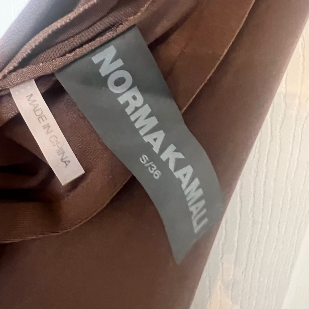 Norma Kamali Brown Halter Maxi Dress - Picture 6 of 11